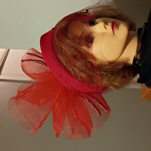 Vintage Sandra New York Red Wool Luxe Church Cap